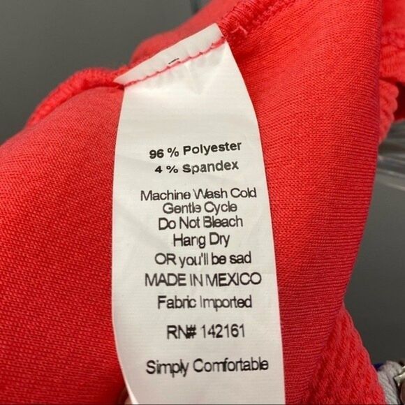 LulaRoe Blue Coral Pink Pleated Fit & Flare Amelia Dress Small - Picture 9 of 9